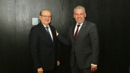 Alfredo Ramírez y líder sindical del IMSS