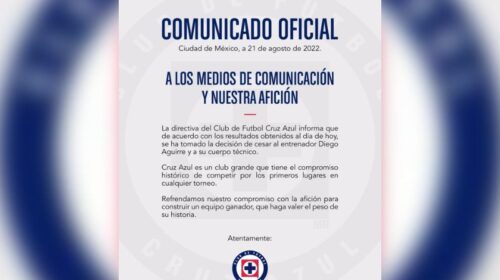 Comunicado Cruz azul